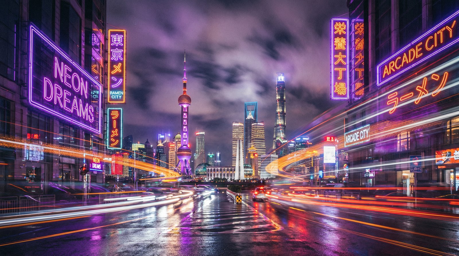 萝莉城市夜景视频